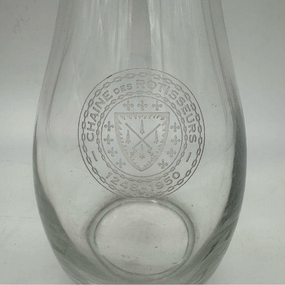 Vintage Chaine Des Rotisseurs 1248-1950 Etched Vase - Picture 1 of 6